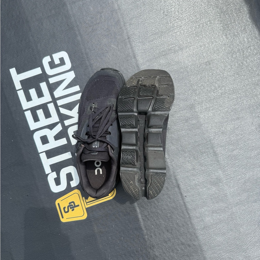 On Running Black Athletic Shoes with Chunky Sole - Picture 6 of 13